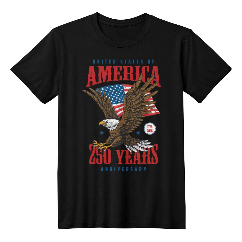 250 Years American Anniversary 1776-2026 USA Flag Patriotic T-Shirt