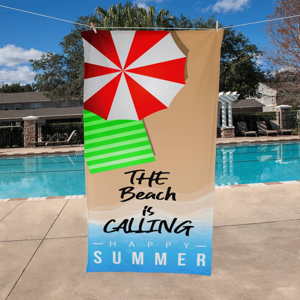 Beach Towel-Its Summer Time Drink and Straw - YERTIZZ.COM