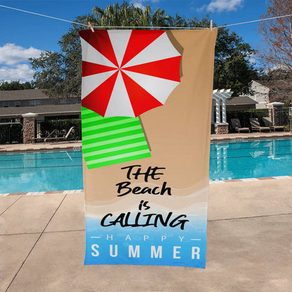 Beach Towel-Its Summer Time Drink and Straw - YERTIZZ.COM