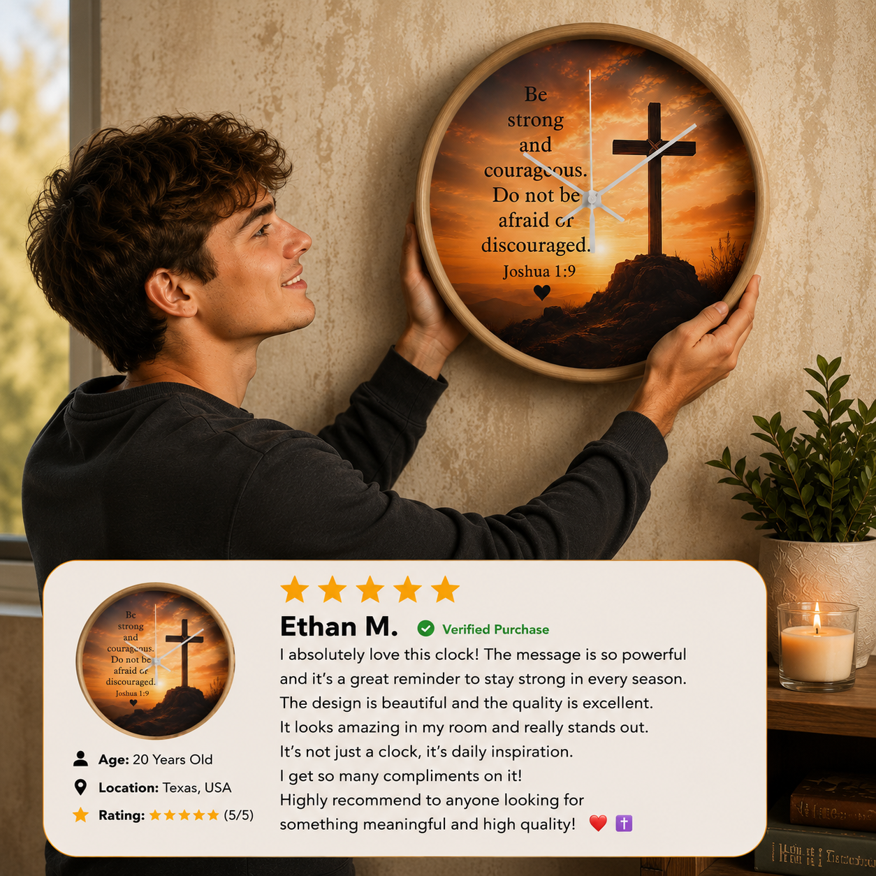 Prayer room wall clock