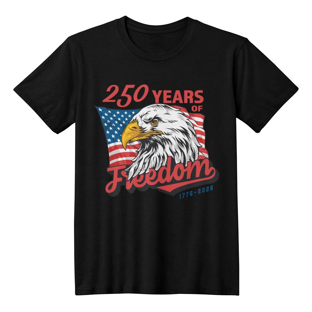 250 Years Of Freedom 1776-2026 4th Of July USA T-Shirt