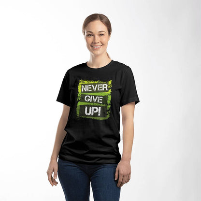 Never Give Up - Personalized Motivational T-Shirt