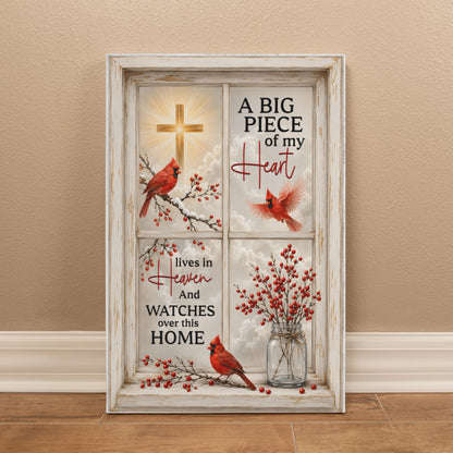 A Big Piece of My Heart Lives in Heaven canvas wall art