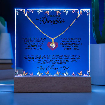 Keepsake Acrylic Plaque - Alluring Beauty Necklace, Gift to Daughter, Love Dad-14