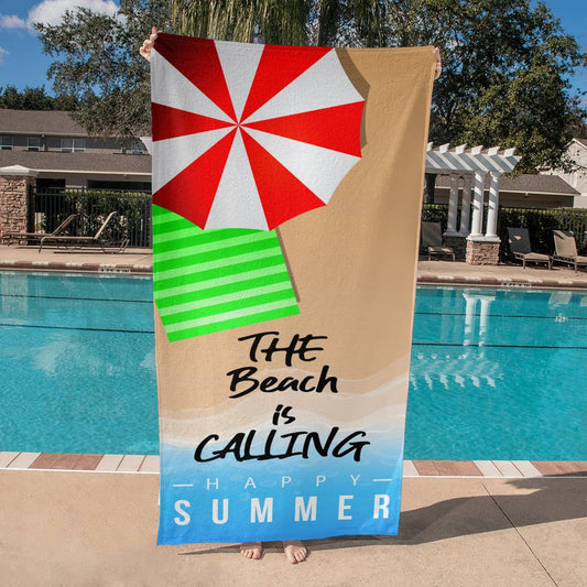 Beach Towel-Its Summer Time Drink and Straw - YERTIZZ.COM
