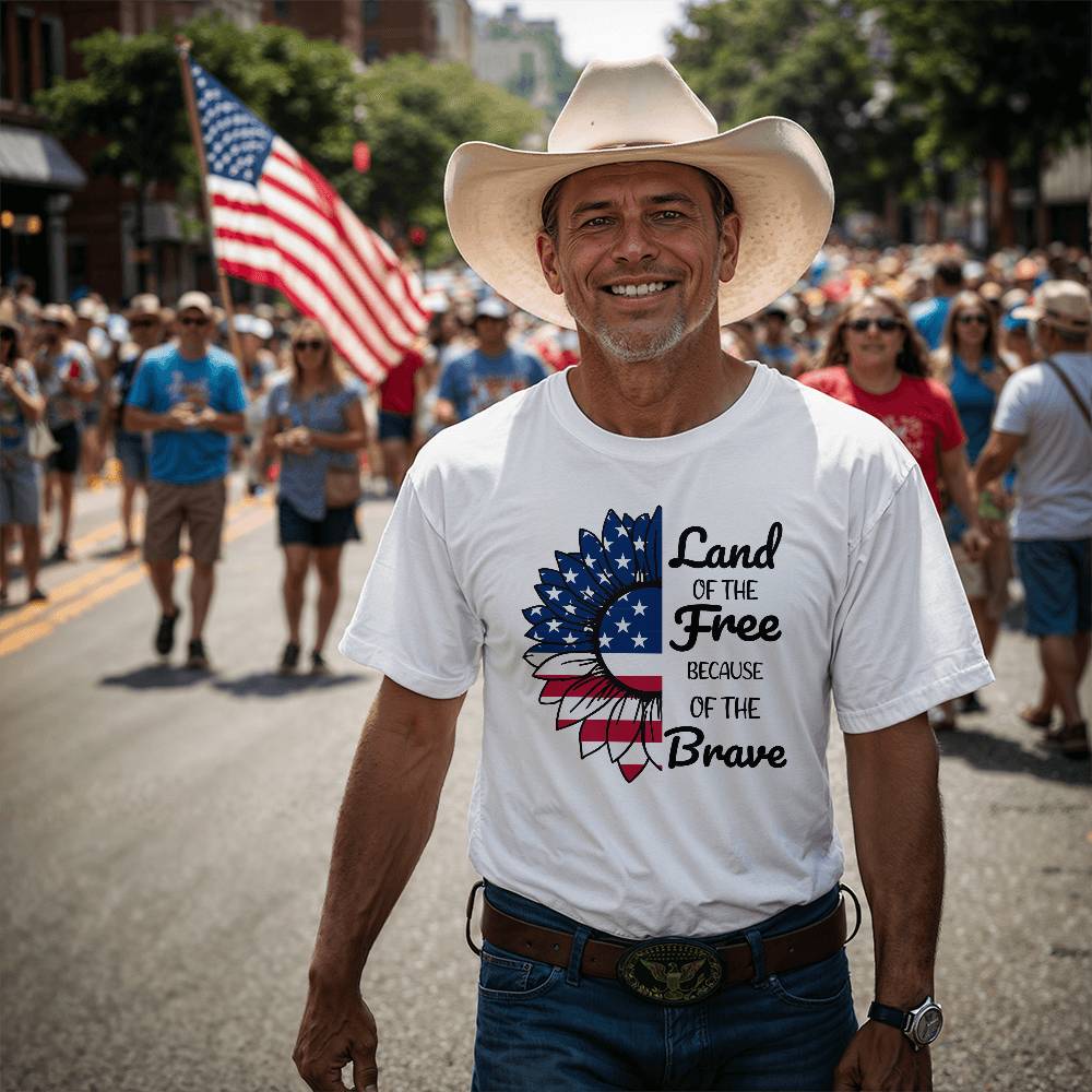 Land Of The Free Because Of The Brave 4th July Patriotic T-Shirt