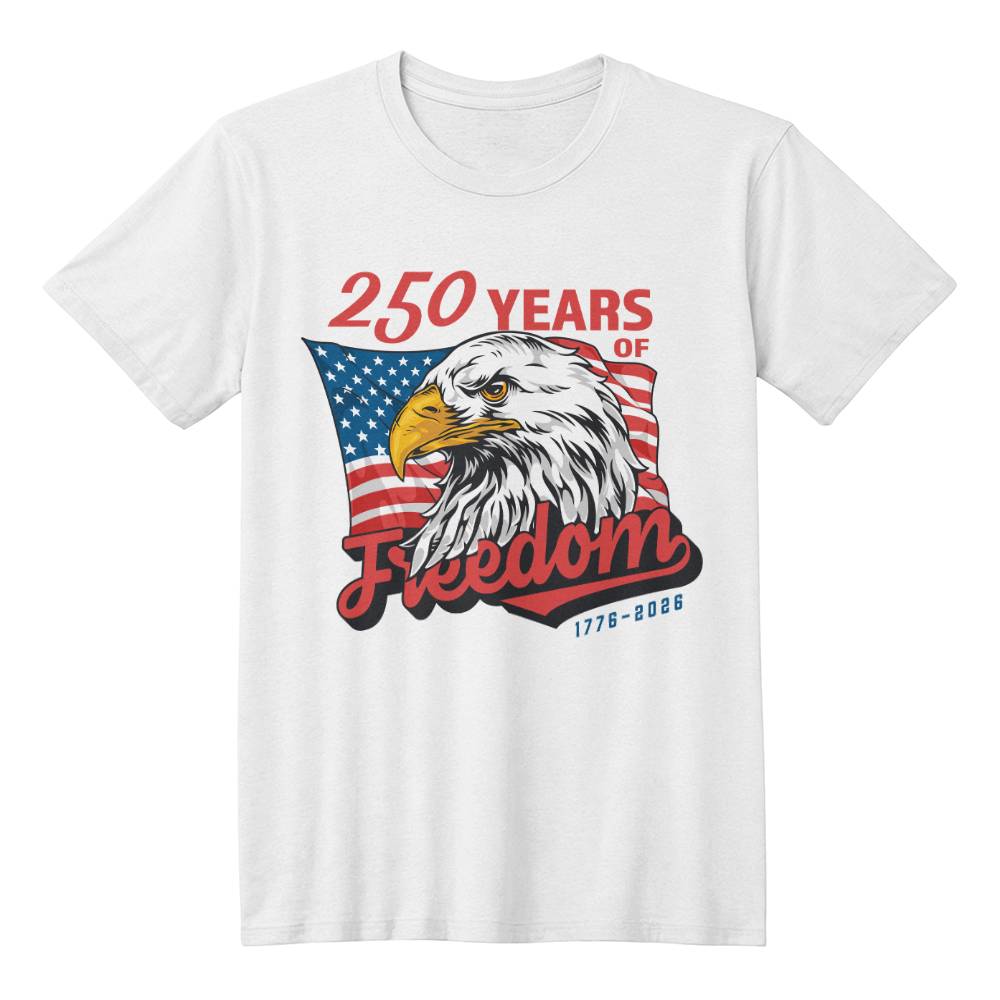 250 Years Of Freedom 1776-2026 4th Of July USA T-Shirt