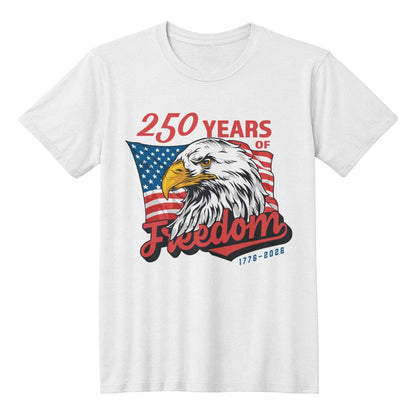 250 Years Of Freedom 1776-2026 4th Of July USA T-Shirt