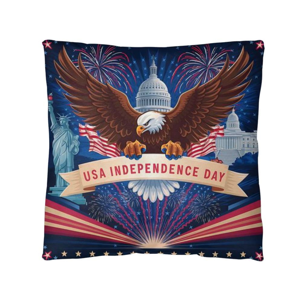USA Independence Day Outdoor Pillow