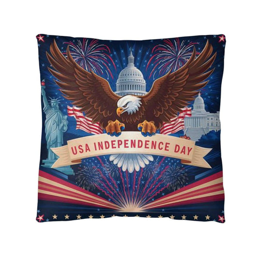 USA Independence Day Outdoor Pillow