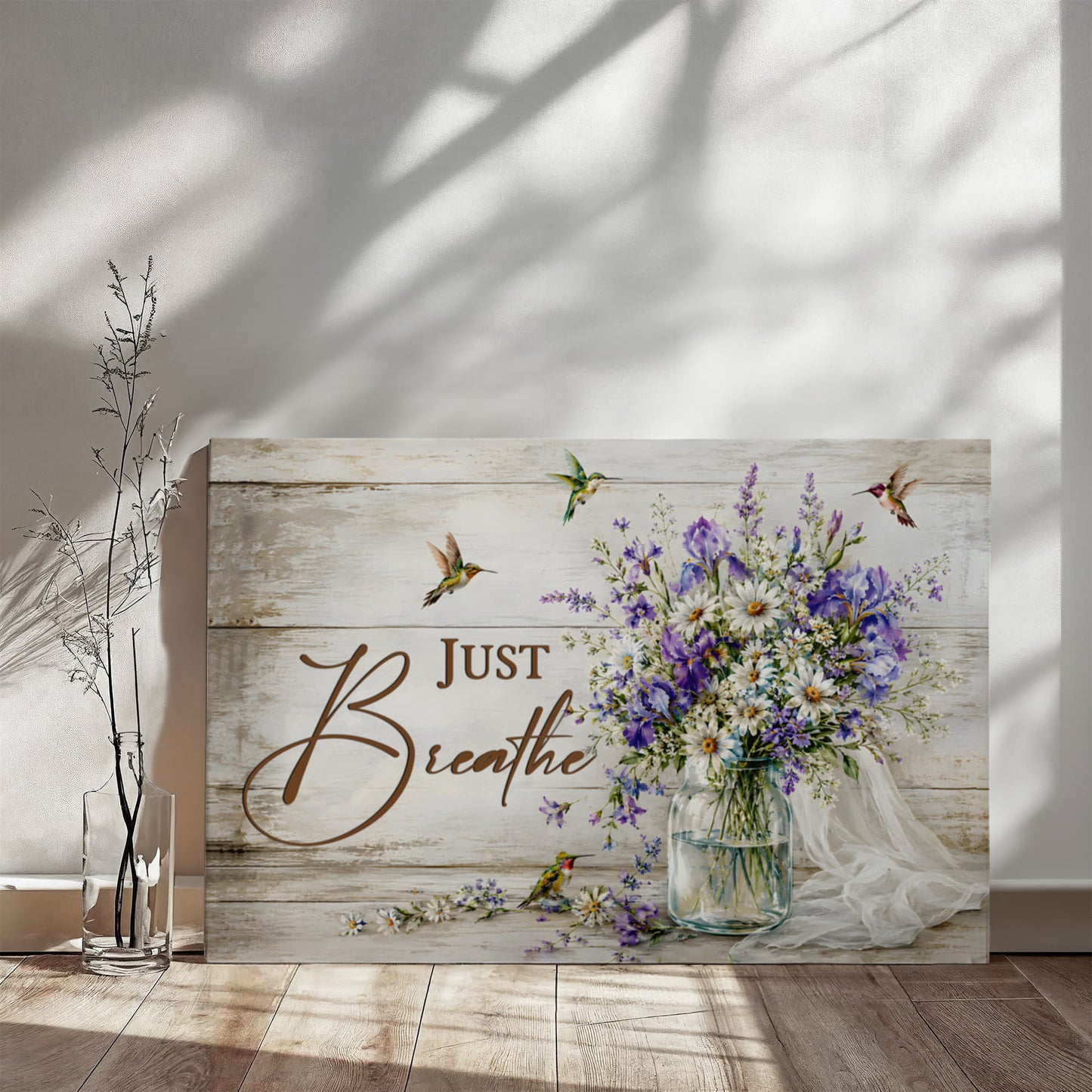 Just Remember Butterfly Canvas Wall Art – Sympathy Memorial Gift for Loss of Loved One