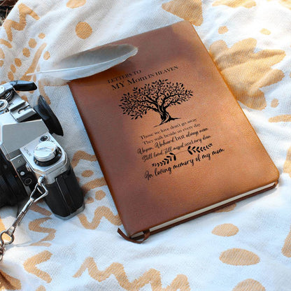 Letters To My Mom In Heaven, Leather Graphic Journal Gift for Mom