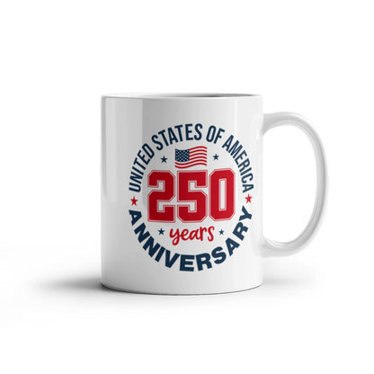 United States Of America 250 Anniversary Patriotic White Ceramic Mug Multiple Variants