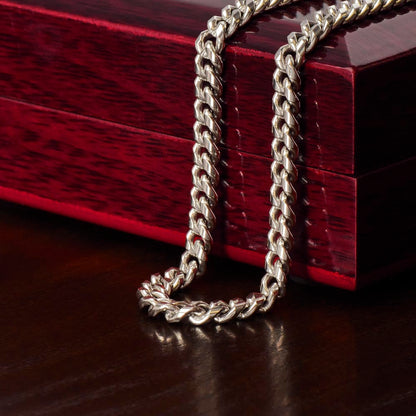 “To My Man” Cuban Link Chain – Heartfelt Gift for Husband, Boyfriend, or Fiancé