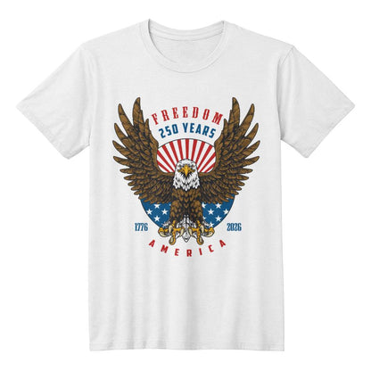 Freedom 250 Years 1776-2026 America 4th July Patriotic T-Shirt