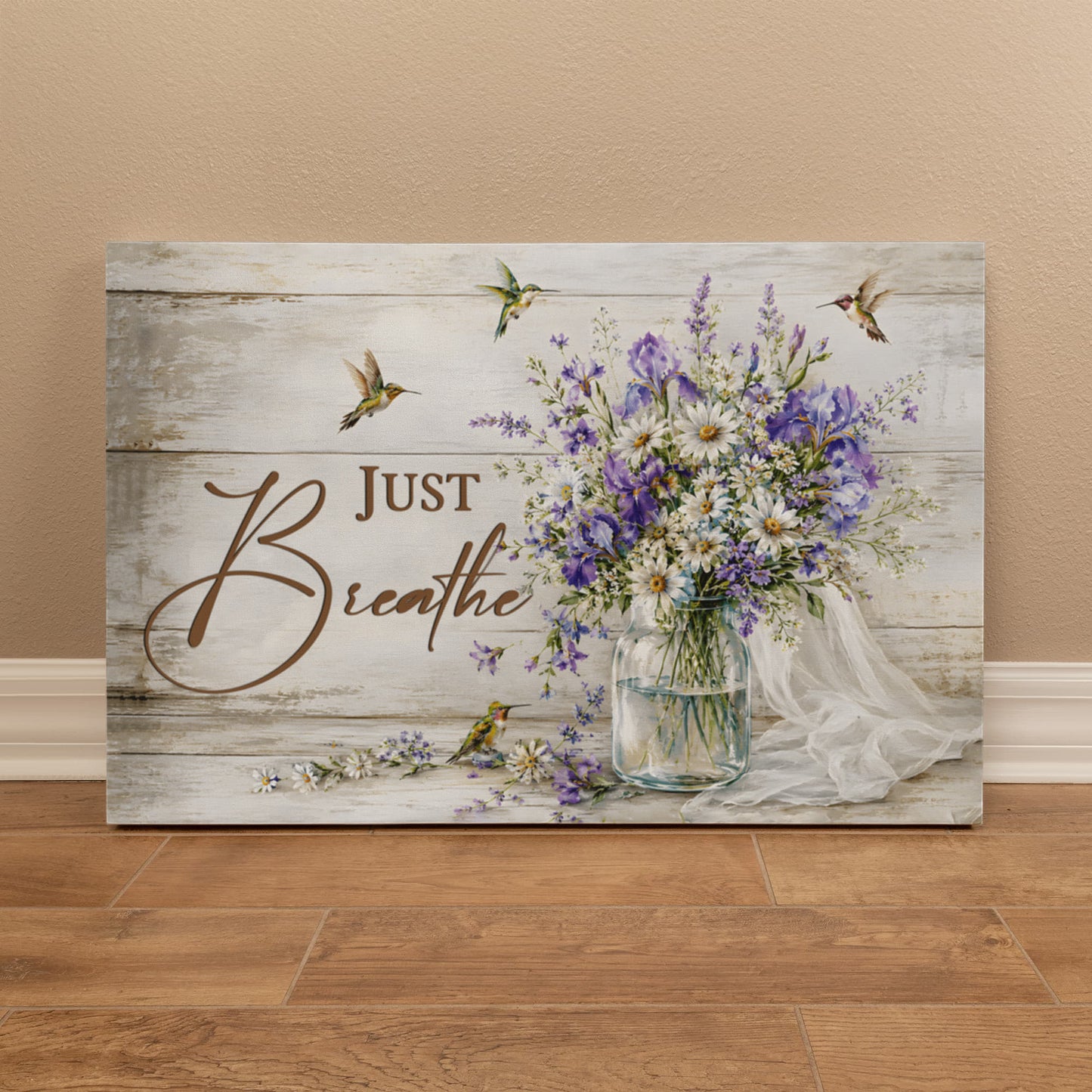 Just Remember Butterfly Canvas Wall Art – Sympathy Memorial Gift for Loss of Loved One