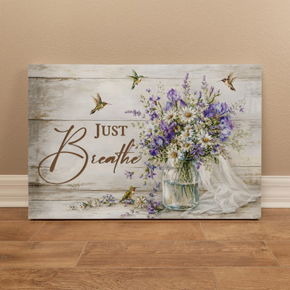 Just Remember Butterfly Canvas Wall Art – Sympathy Memorial Gift for Loss of Loved One
