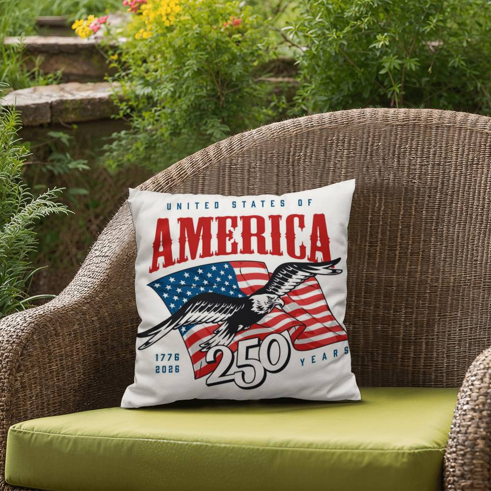 United States Of America Freedom Spirit 4th Of July Patriotic Pillow