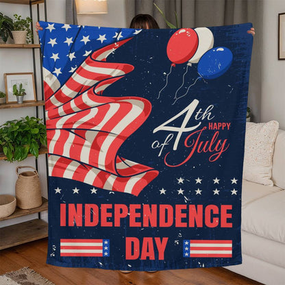 4th of July Independence Day Jersey Fleece Blanket 50" x 60"