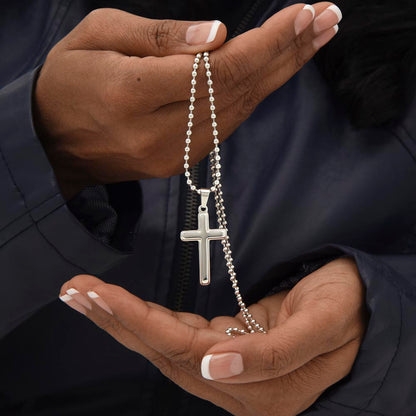 To My Amazing Friend Birthday Artisan Cross Necklace with Ball Chain