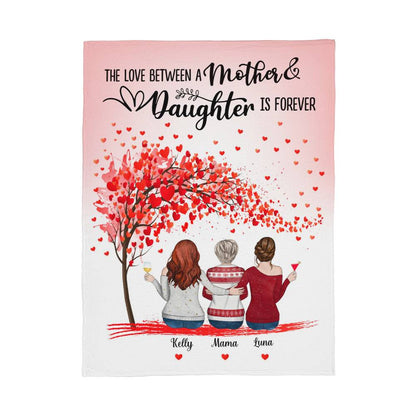 Personalized Mother Daughter Fleece Blanket | Dear Daughter Life Is Better With You Blanket | Custom Names Throw | Gift for Daughter from Mom