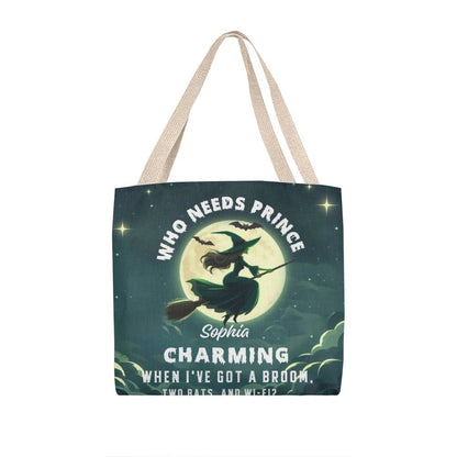 Who Needs Prince Charming, I’ve Got a Broom, Bats & Wi-Fi” Halloween Bag !