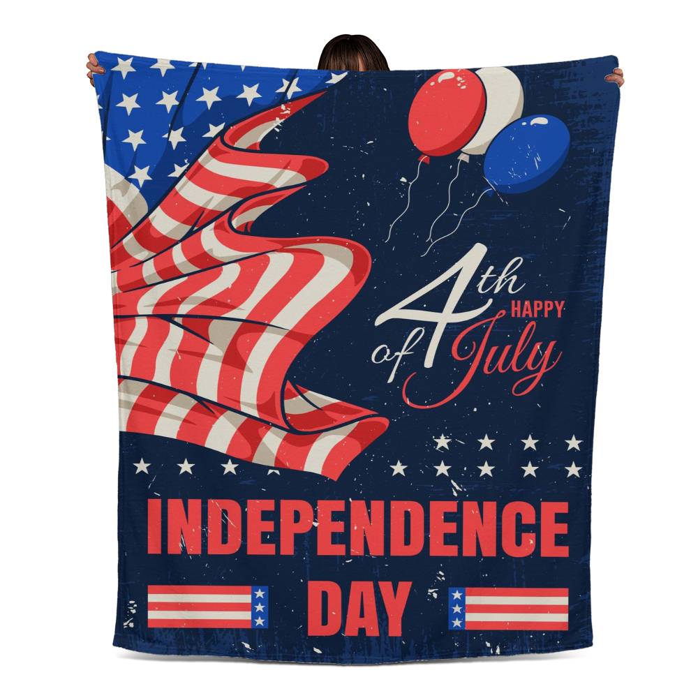 4th of July Independence Day Jersey Fleece Blanket 50" x 60"