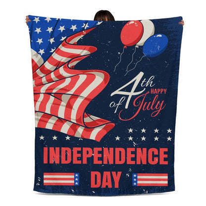 4th of July Independence Day Jersey Fleece Blanket 50" x 60"