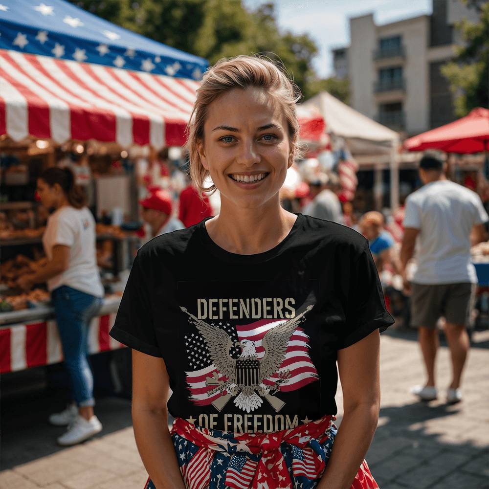 Defenders Of Freedom 4th Of July USA Patriotic T-Shirt