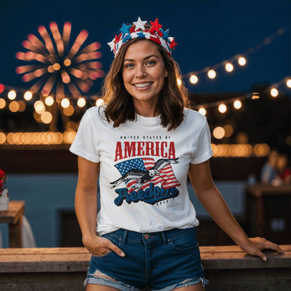 United States Of America Freedom Spirit 4th Of July Patriotic T-Shirt