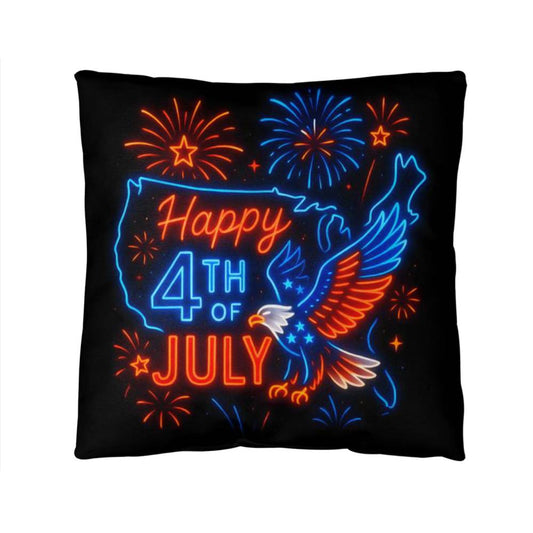 Celebrate Freedom Happy 4th Of July USA Patriotic Outdoor Pillow