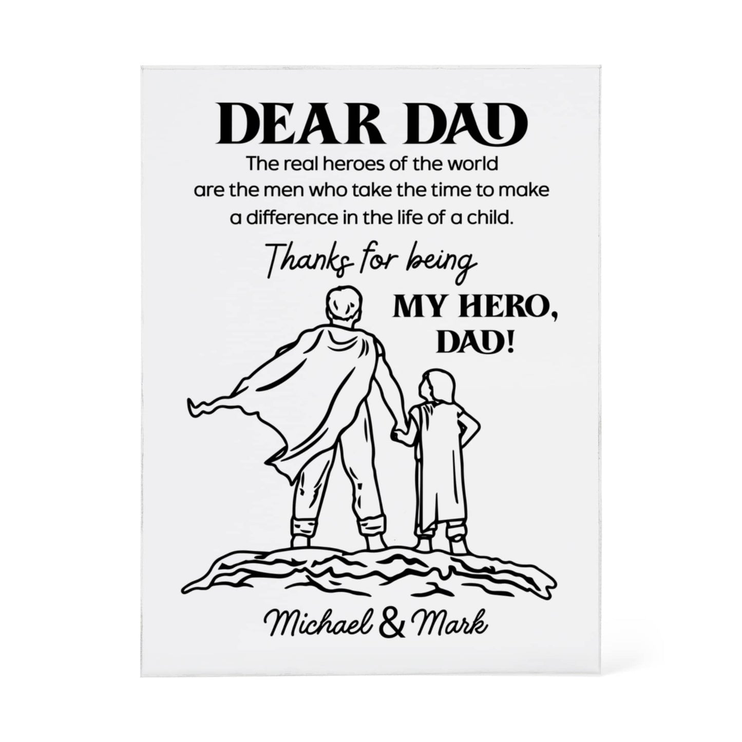 dear dad glass plaque greatest gift I had in life was getting you as my dad