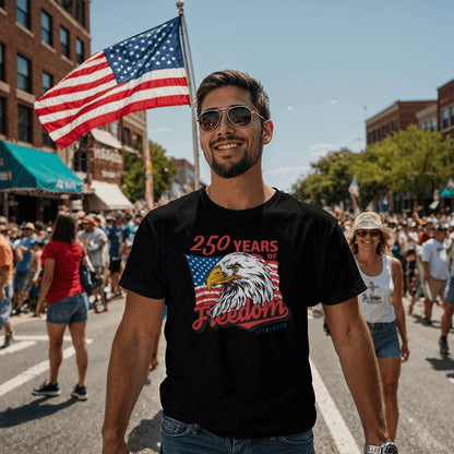 250 Years Of Freedom 1776-2026 4th Of July USA T-Shirt