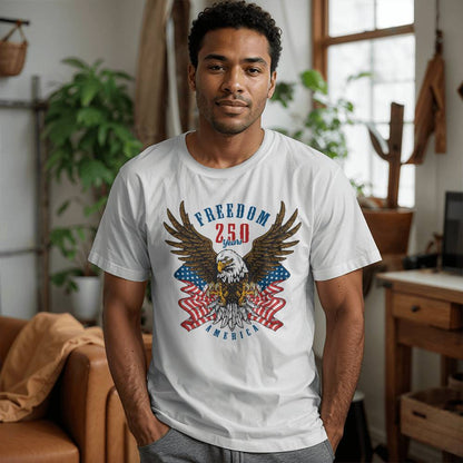 250 Years American Anniversary 1776-2026 USA Flag T-Shirt
