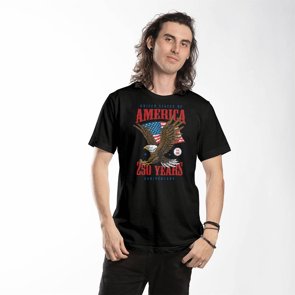 250 Years American Anniversary 1776-2026 USA Flag Patriotic T-Shirt