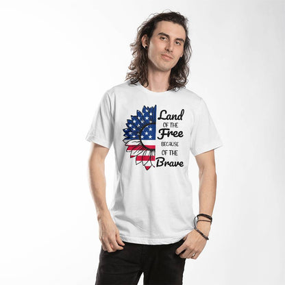 Land Of The Free Because Of The Brave 4th July Patriotic T-Shirt