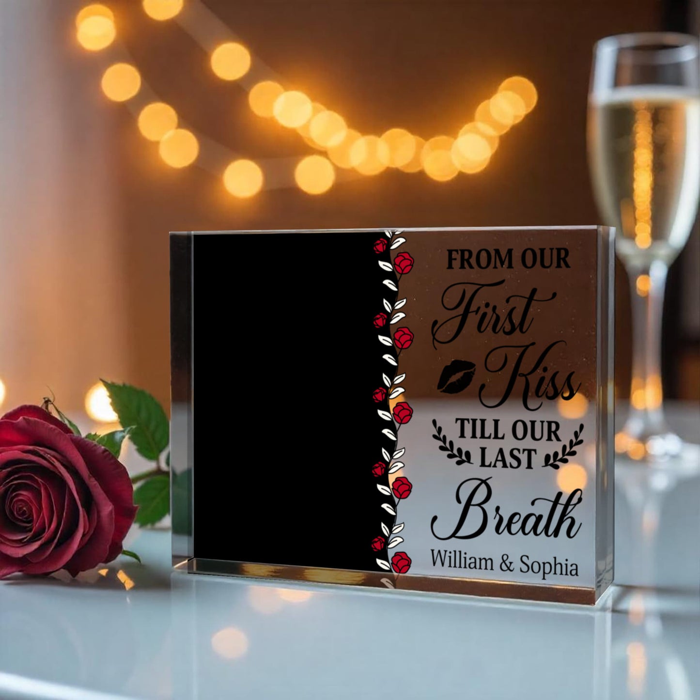 Personalized Soul Mate Acrylic Block – Custom Photo Gift for Couple, Husband Wife, Boyfriend Girlfriend, Anniversary or Valentine’s Keepsake