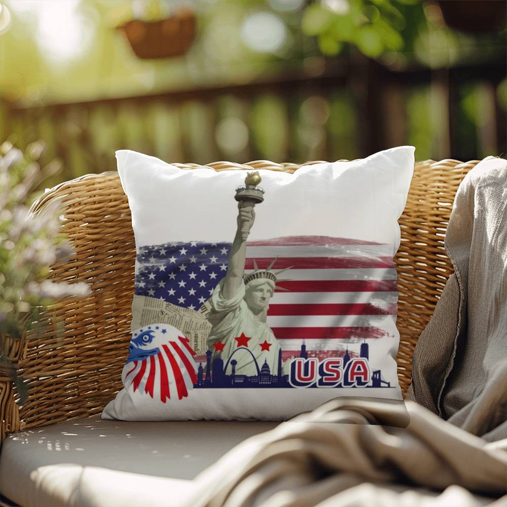 Statue Of Liberty Outdoor Pillow