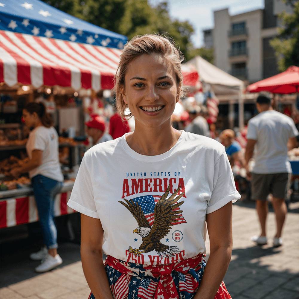 250 Years American Anniversary 1776-2026 USA Flag Patriotic T-Shirt
