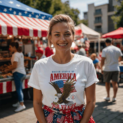 250 Years American Anniversary 1776-2026 USA Flag Patriotic T-Shirt