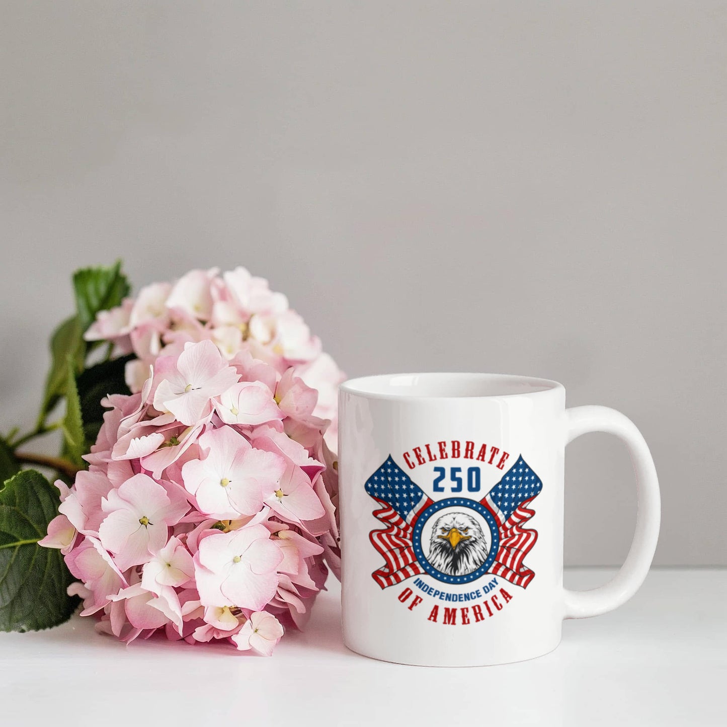 Celebrate 250 Independence Day Of America Patriotic White Ceramic Mug Multiple Variants