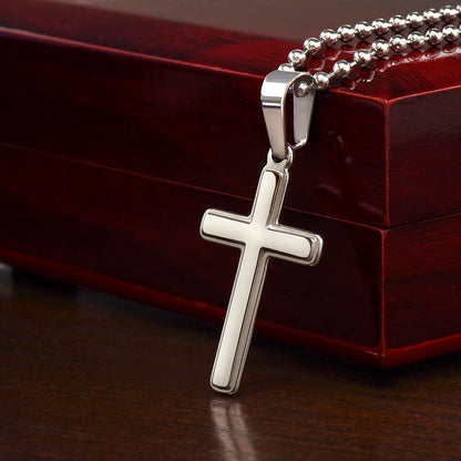 To My Amazing Friend Birthday Artisan Cross Necklace with Ball Chain