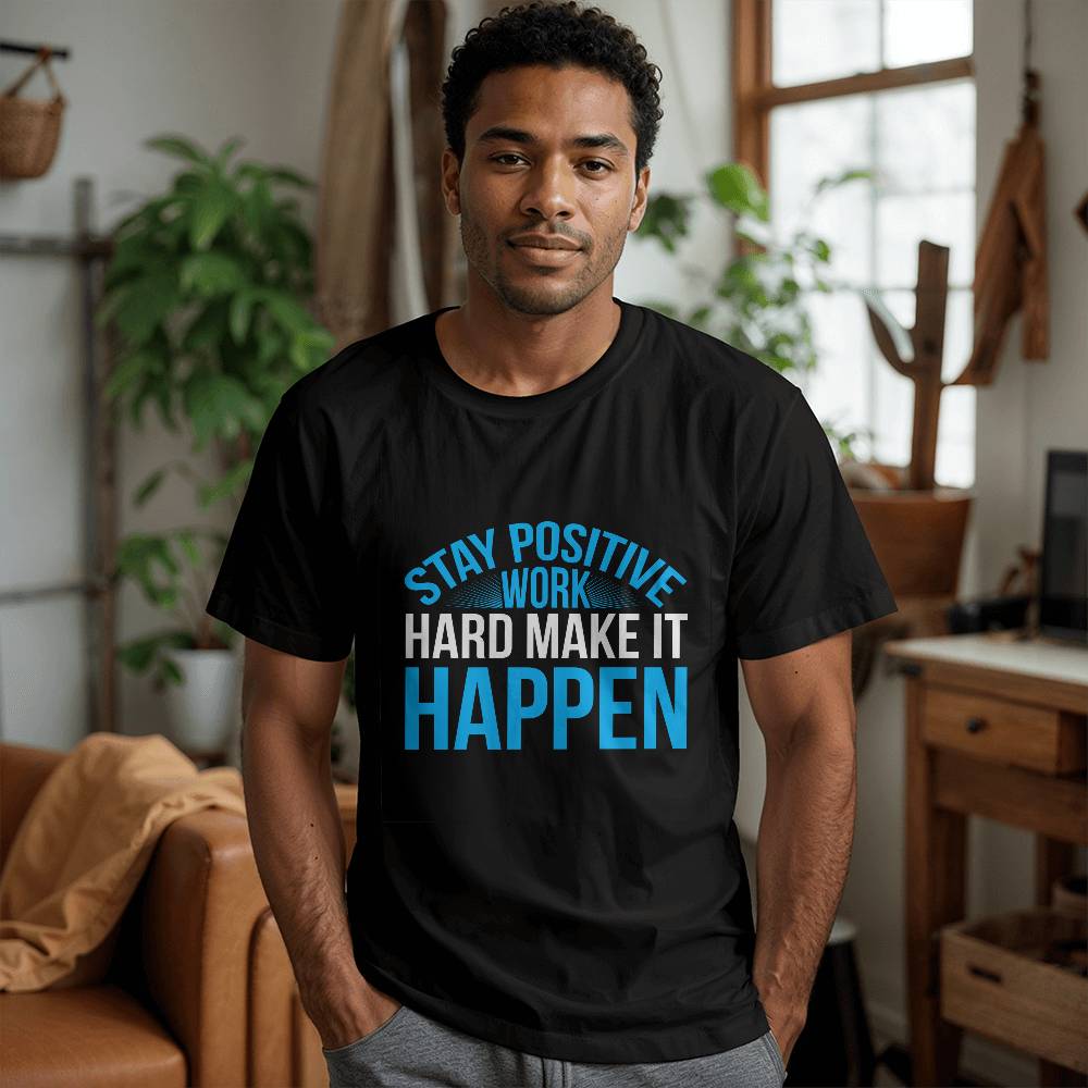 Stay Positive Work Hard Make It Happen Motivational T-Shirt