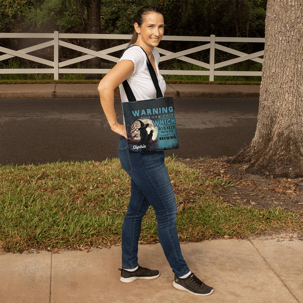 Personalized spooky shopping bag