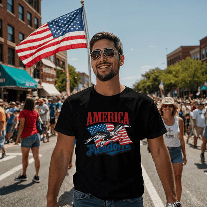 United States Of America Freedom Spirit 4th Of July Patriotic T-Shirt