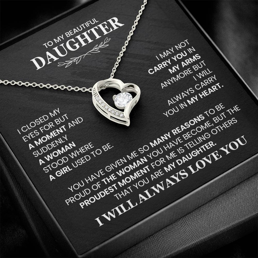 Custom Daddy to Daughter Necklace – I will always love you