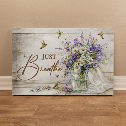Just Remember Butterfly Canvas Wall Art – Sympathy Memorial Gift for Loss of Loved One