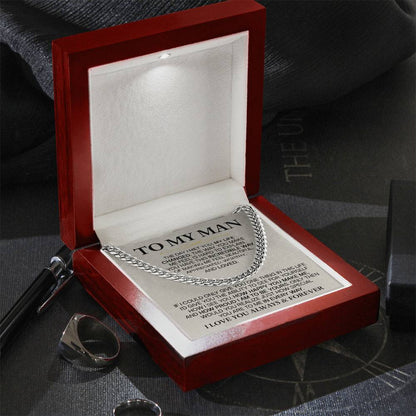 “To My Man” Cuban Link Chain – Heartfelt Gift for Husband, Boyfriend, or Fiancé