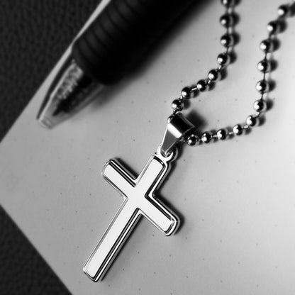 To My Amazing Friend Birthday Artisan Cross Necklace with Ball Chain