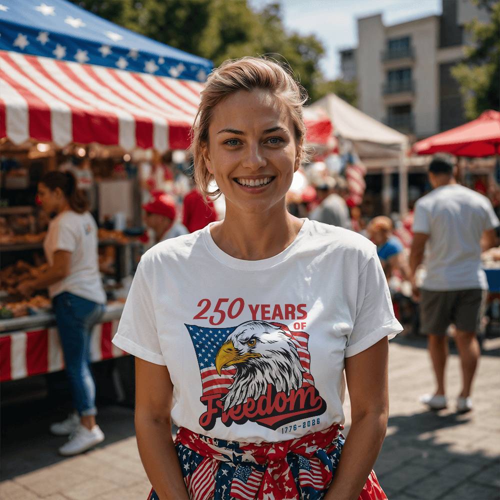 250 Years Of Freedom 1776-2026 4th Of July USA T-Shirt
